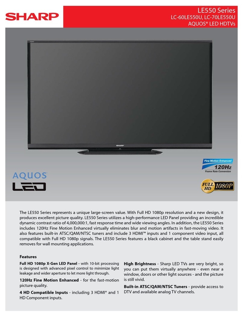 Sharp AQUOS LC-60LE550U User manual