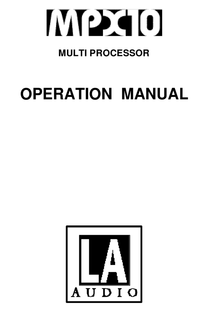 LA Audio MPX10 Operation manual