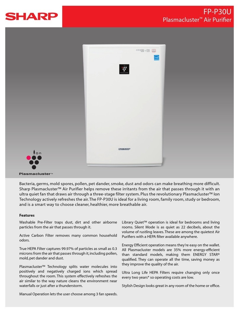Sharp Plasmacluster FP-P30U User manual