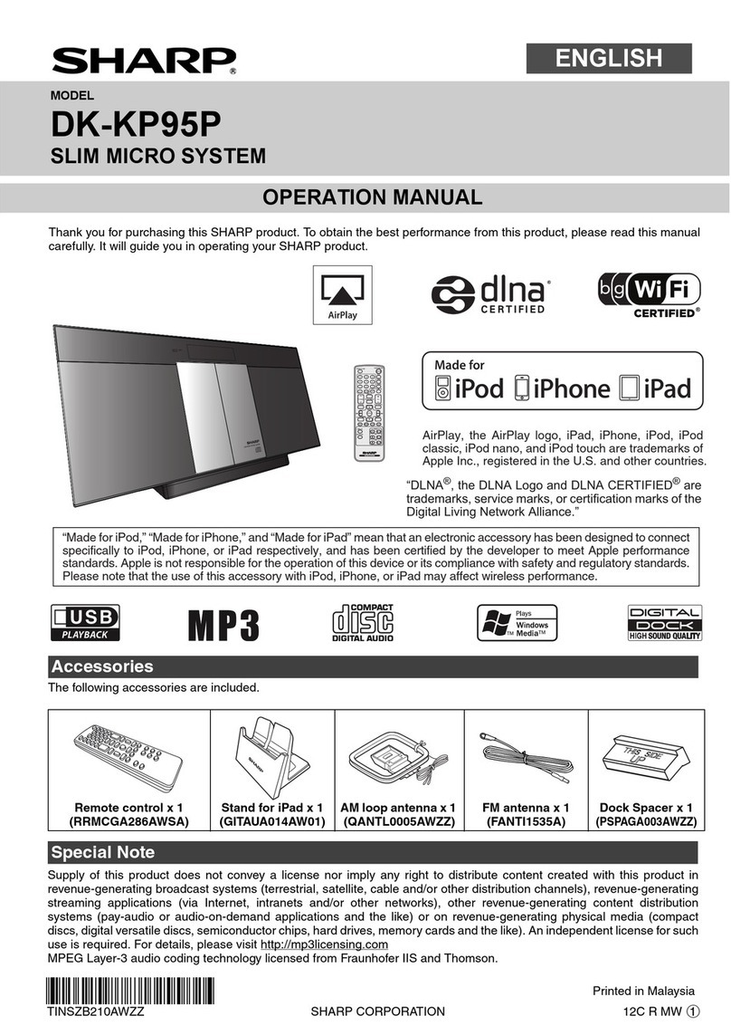 Sharp DK-KP95P User manual