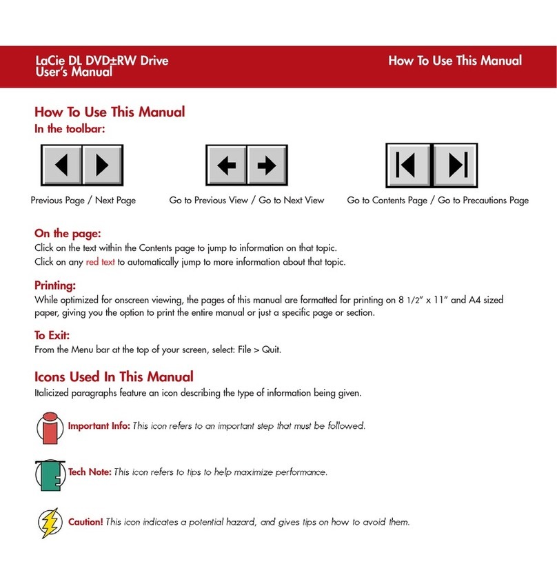LaCie DL DVD RW Drive user manual