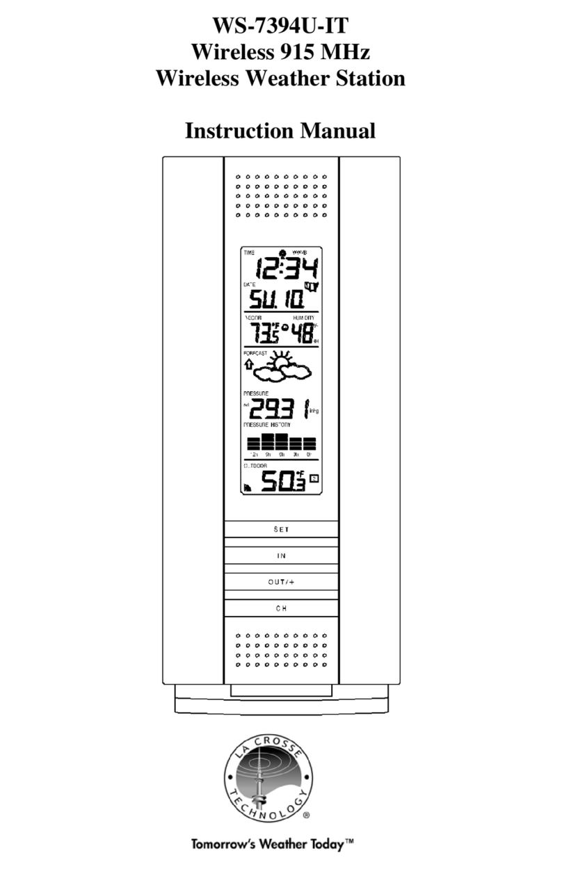 La Crosse Technology Tomorrow's Weather Today WS-7394U-IT instruction manual