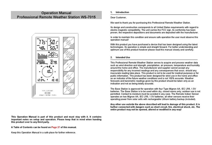La Crosse Technology WS-7015 User manual