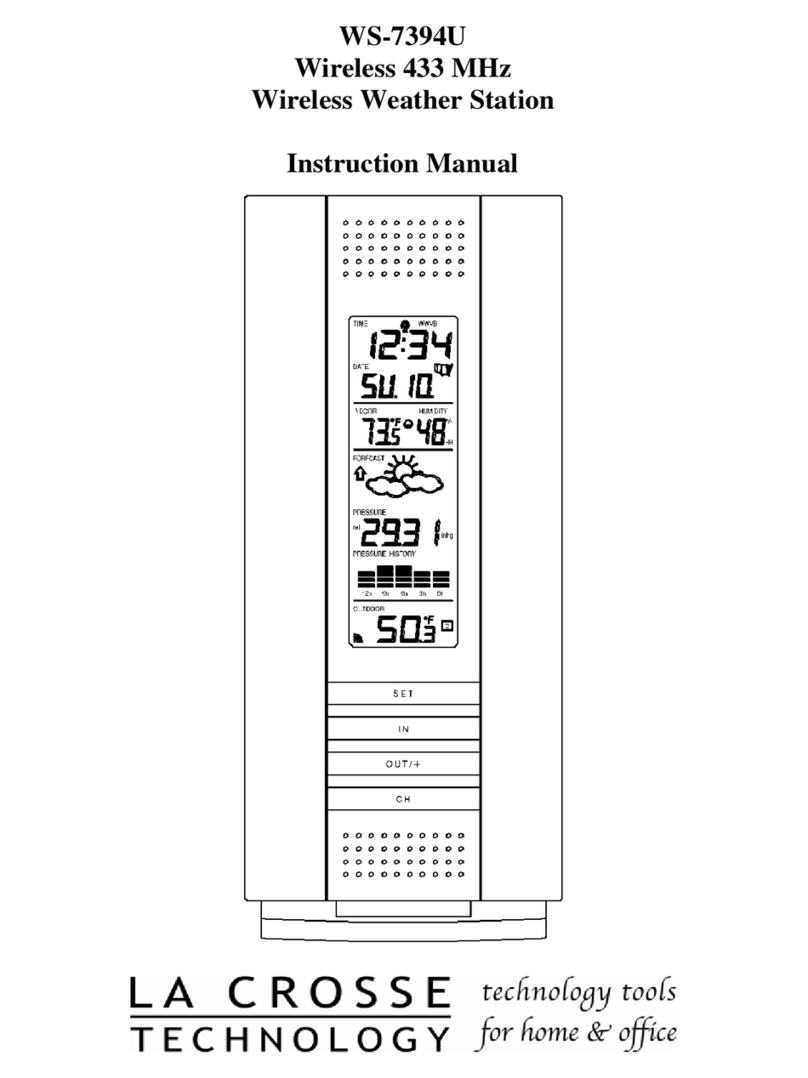 La Crosse Technology WS-7394U instruction manual