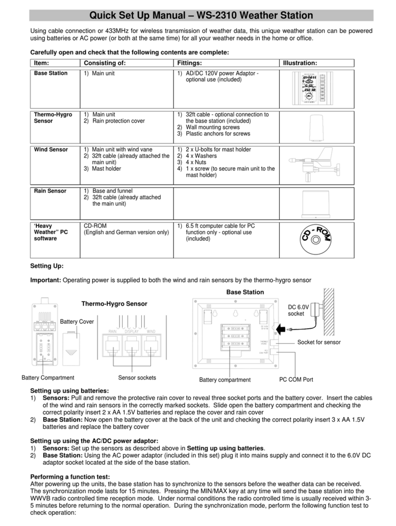 La Crosse Technology WS-2310 Quick setup manual La Crosse Technology WS-2310 Quick setup manual