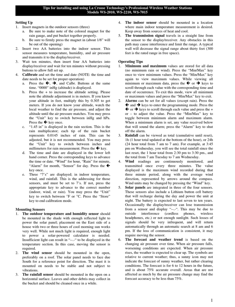 La Crosse Technology WS-2010 User manual