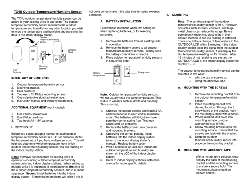 La Crosse Technology TX4U manual&nbsp;