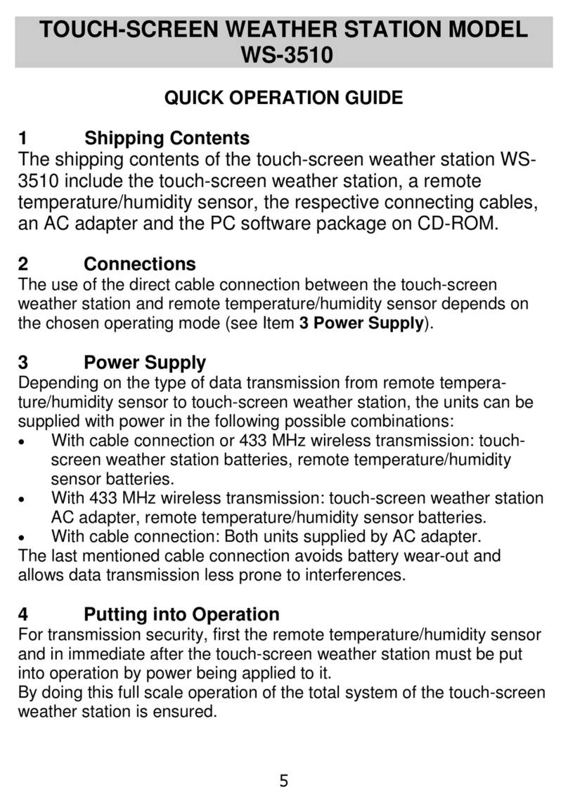 La Crosse Technology WS-3510 Quick operation guide