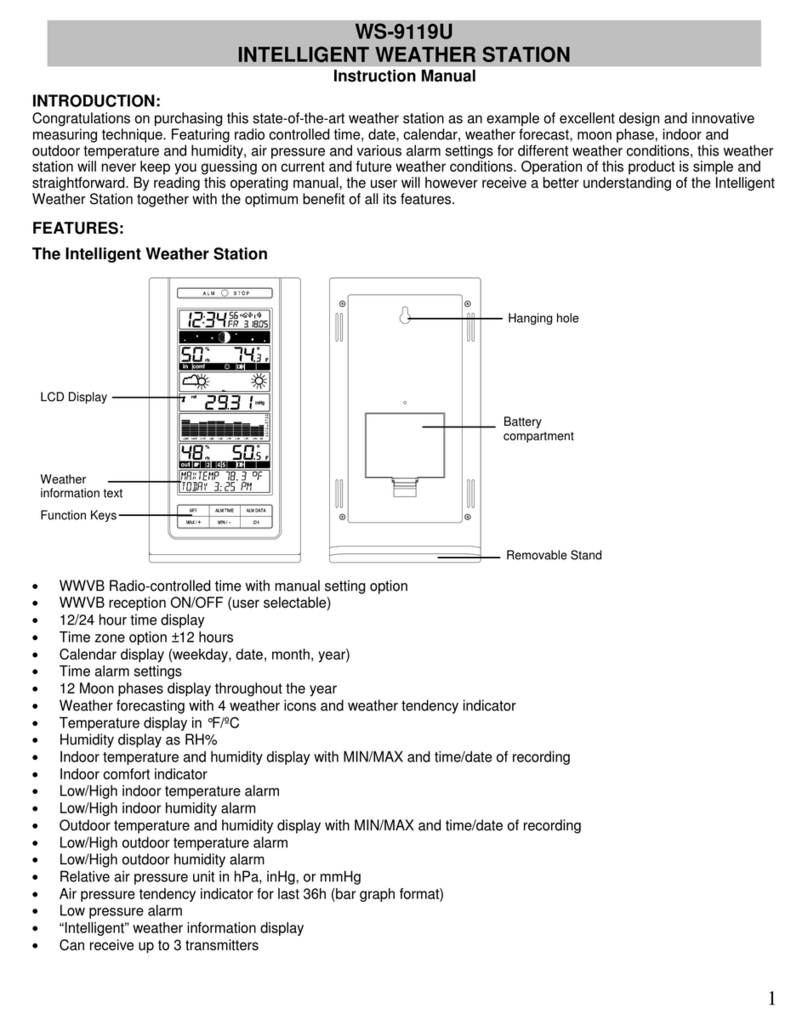 La Crosse Technology WS-9119U User manual La Crosse Technology WS-9119U User manual