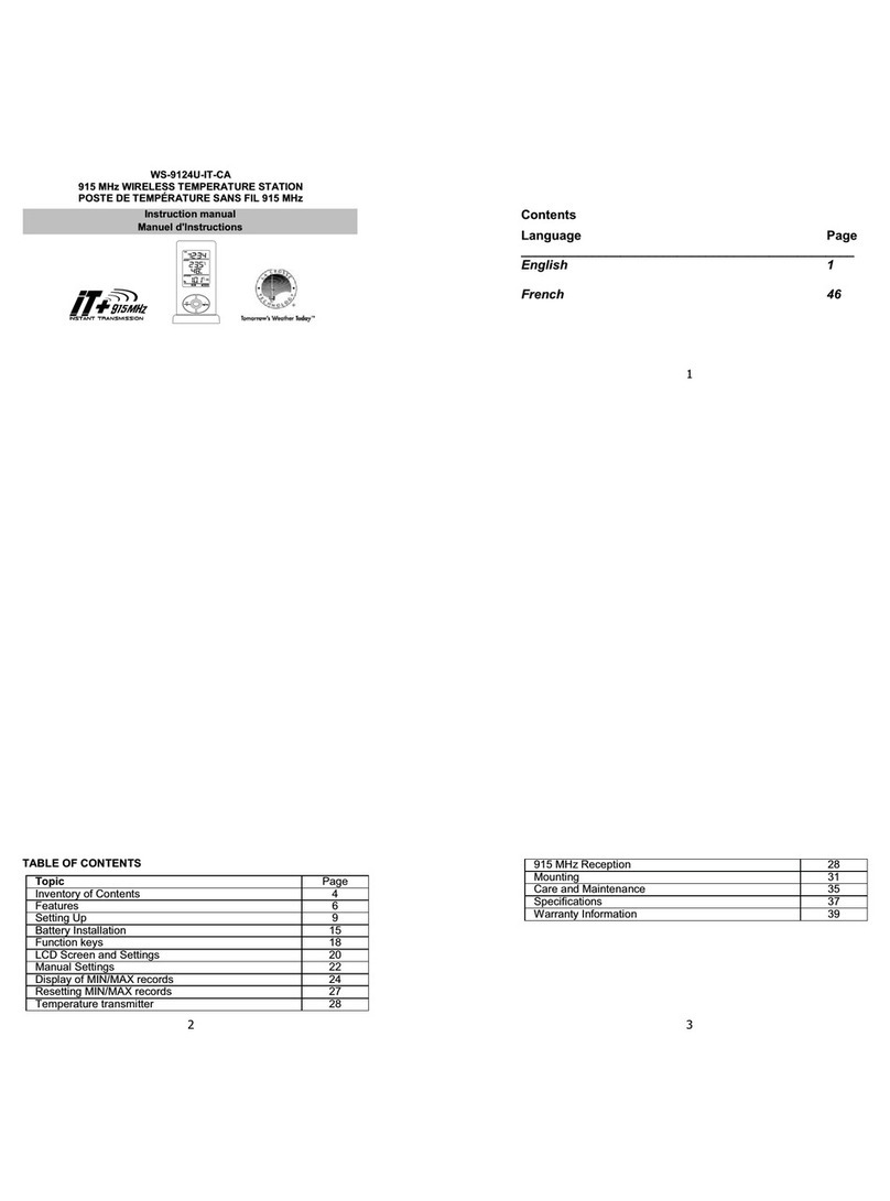 La Crosse Technology WS-9124U-IT-CA User manual