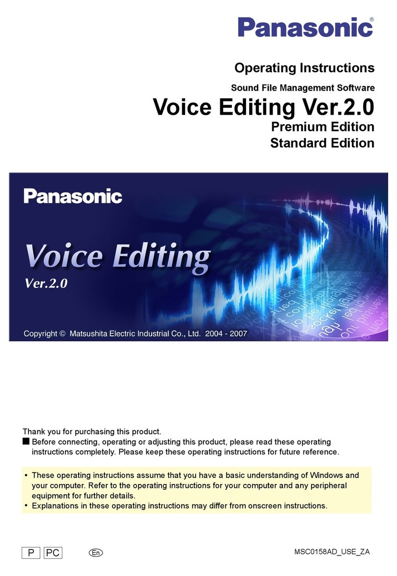 Panasonic Voice Editing Ver.2.0 User manual