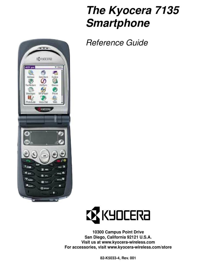 Kyocera 7135 - Smartphone - CDMA2000 1X User manual