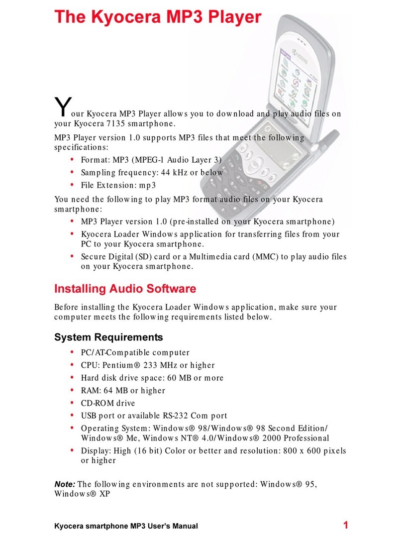 Kyocera 7135 - Smartphone - CDMA2000 1X User manual