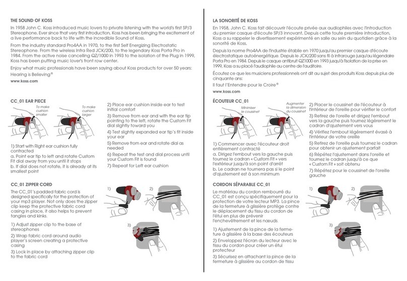 Koss CC_01 instruction manual