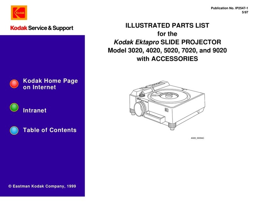 Kodak Ektapro 3020 Illustrated parts list
