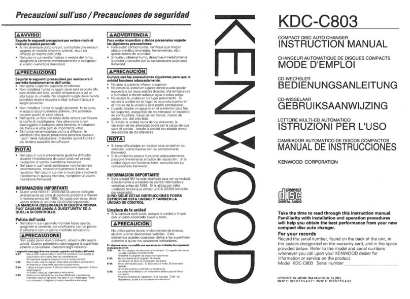 Kenwood KDC-C803 User manual