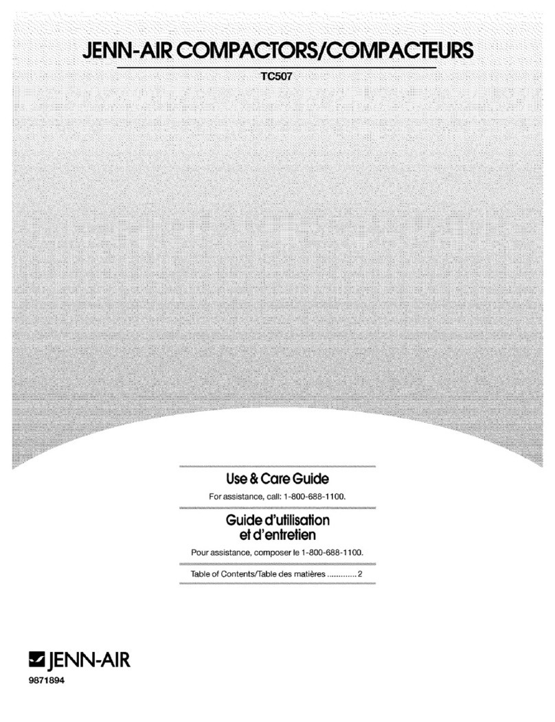 Jenn-Air TC507 Use & care guide