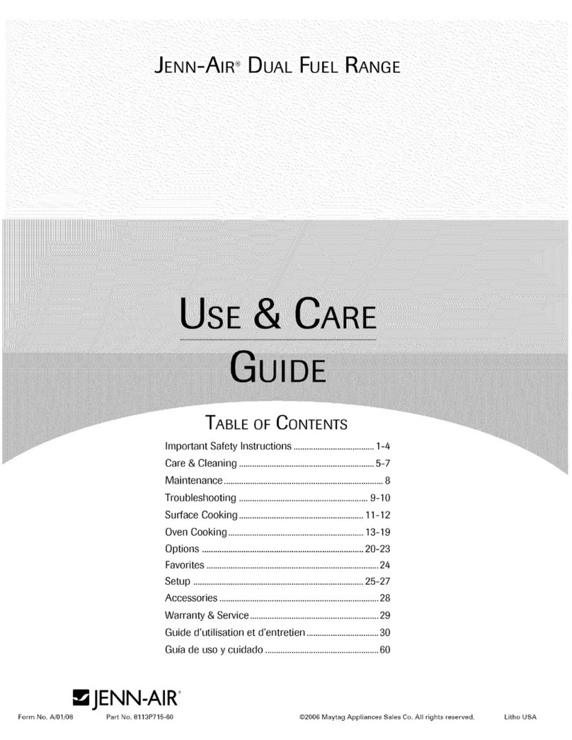 Jenn-Air JDR8880RDW1 Use & care guide