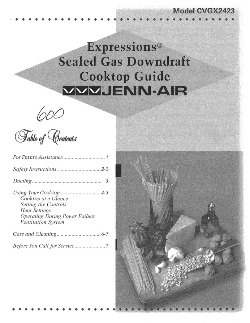Jenn-Air Expressions CVGX2423 Guide manual