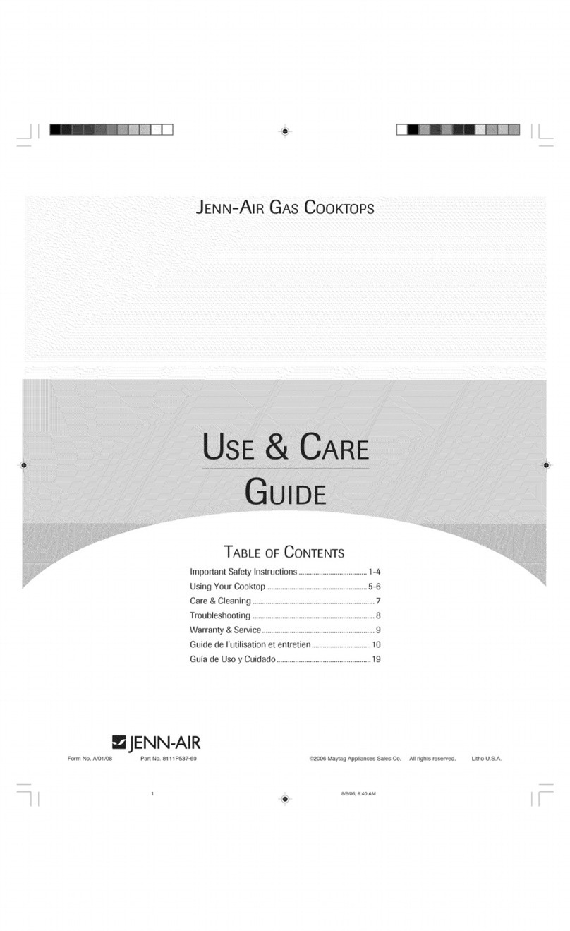 Jenn-Air JGC8430CDS11 Use & care guide