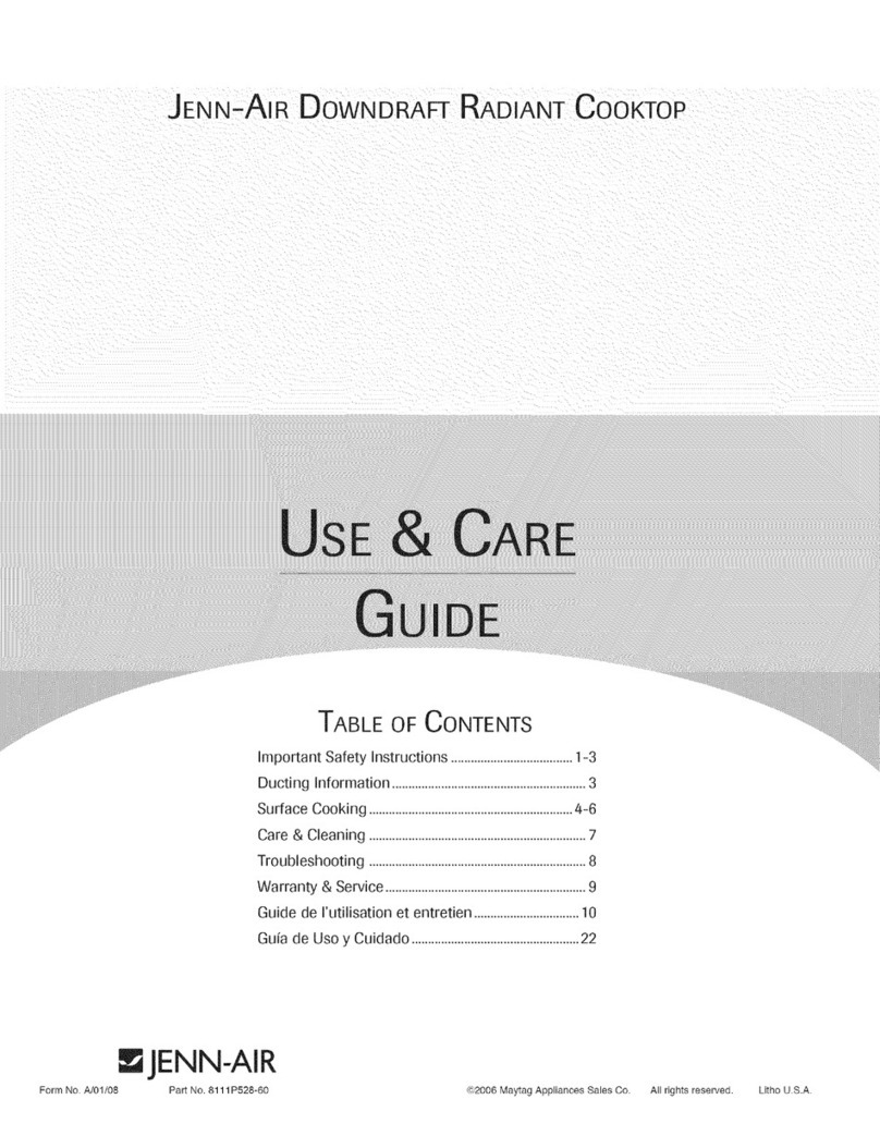 Jenn-Air JED8430BDF18 Use & care guide