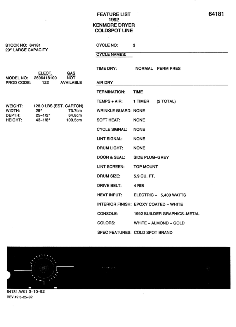 Kenmore 2696418100 Owner's manual