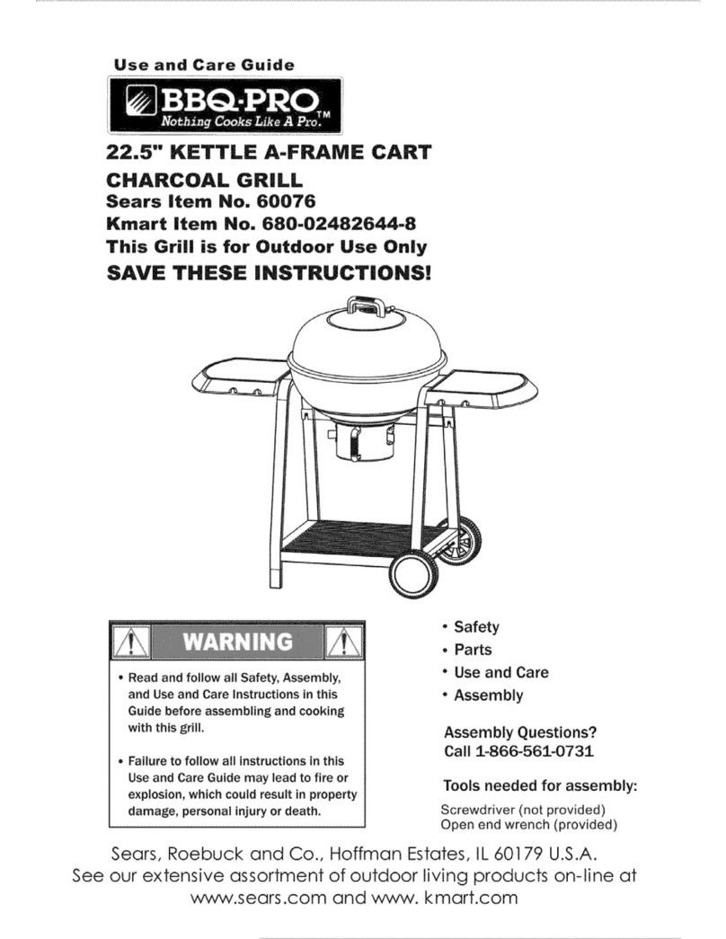 Sears BBQ-PRO 60076 Use and care guide