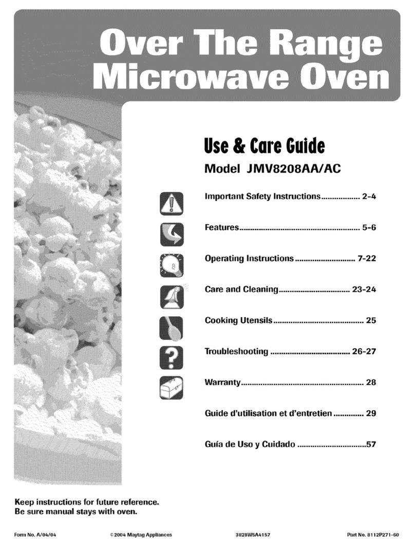 Maytag JMV8208AC Use & care guide