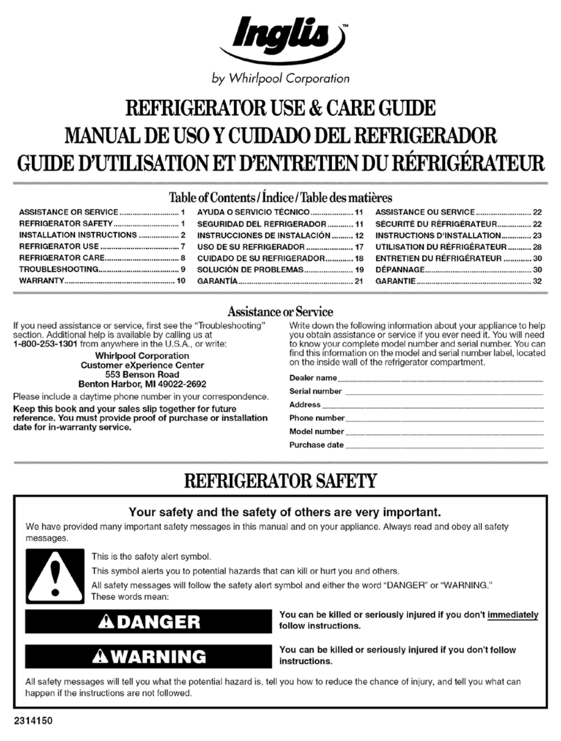 Inglis IT21AMXRQ00 Use & care guide