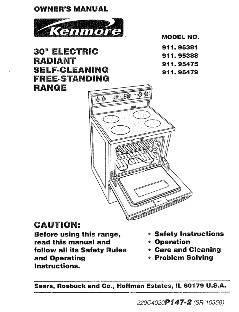 Kenmore 911.95475 User manual