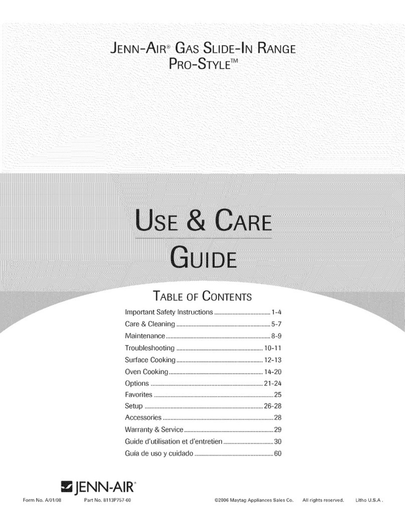 Jenn-Air PRO-STYLE JGS8860BDP17 Use & care guide