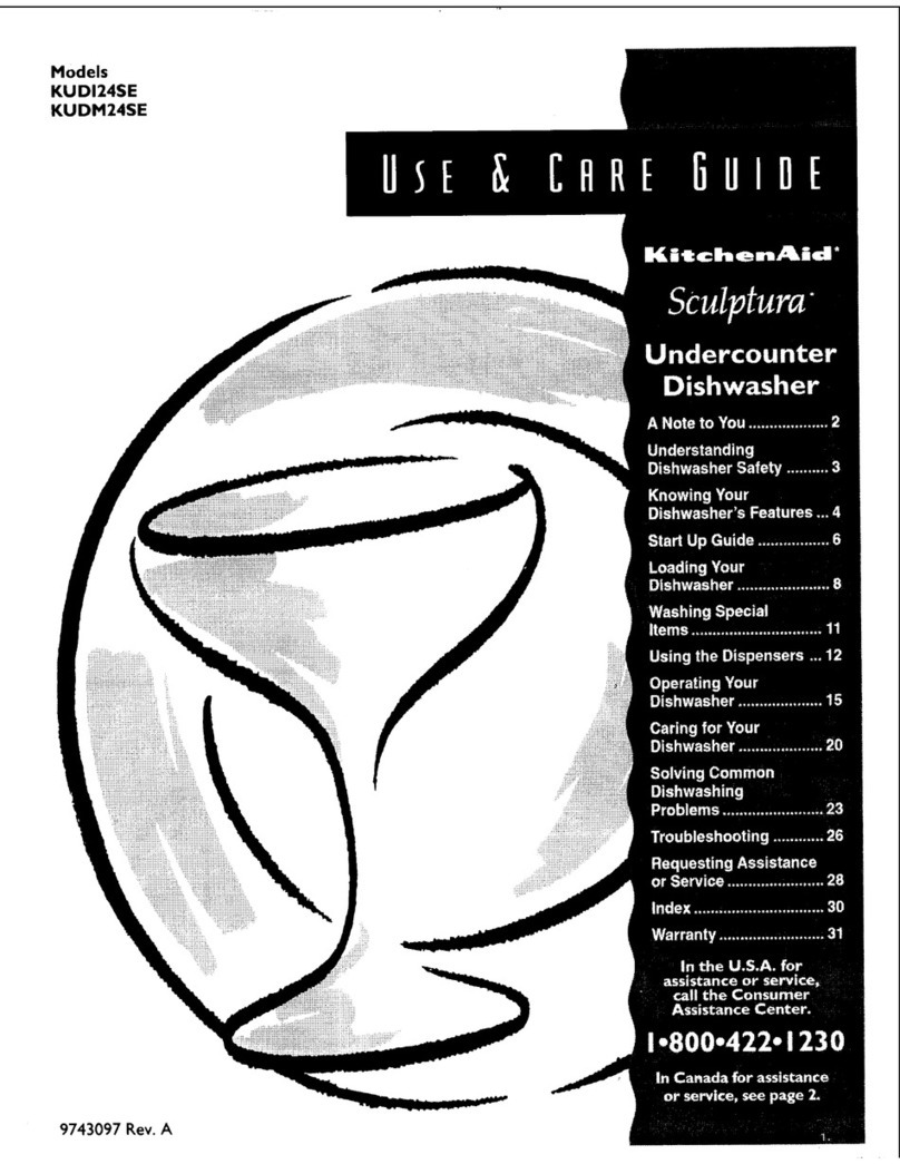 KitchenAid Sculptura KUDI24SE User manual