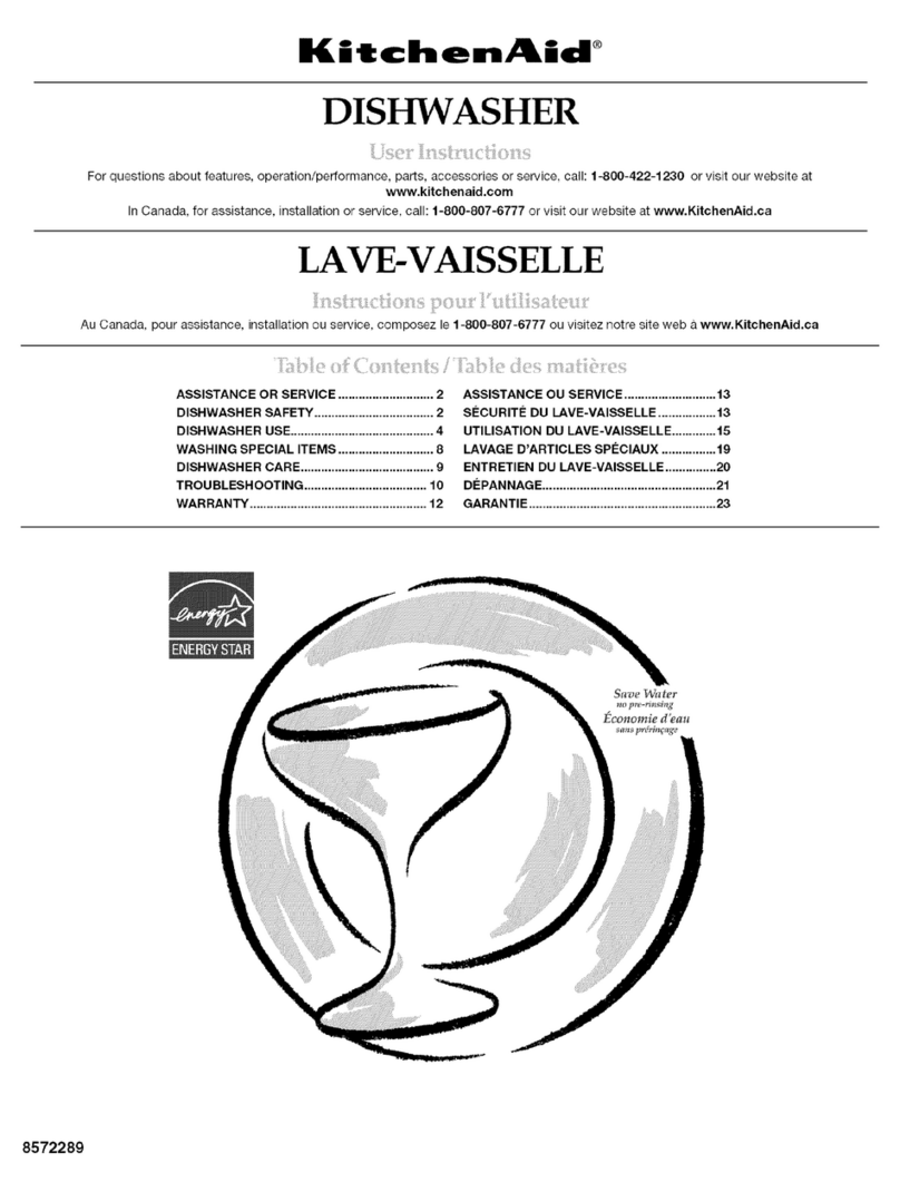 KitchenAid KUDC02IRBL0 User instructions