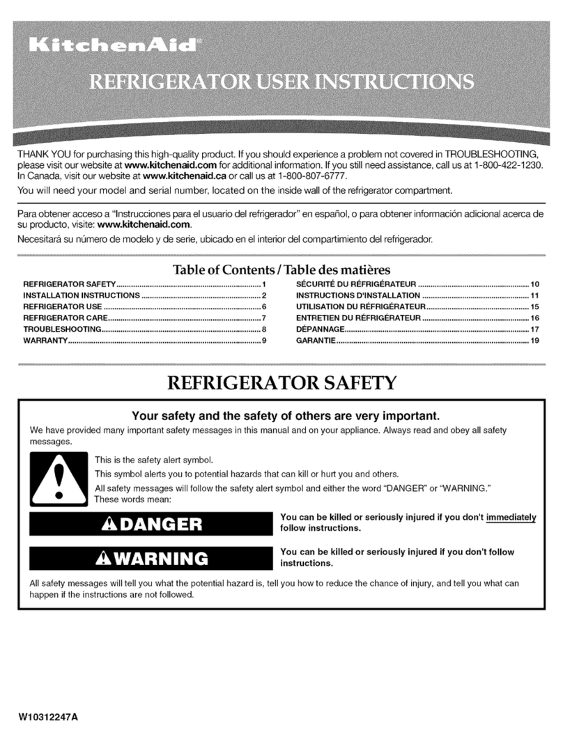 KitchenAid K9TREFFWMS01 User manual