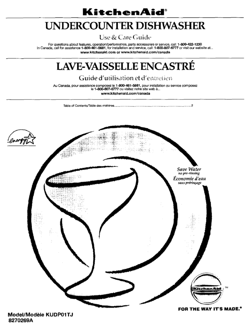 KitchenAid KUDP01TJ User manual