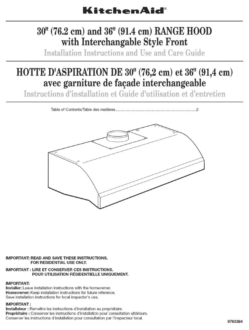 KitchenAid KHTU705RSS1 Installation Instructions and Use & Care Guide