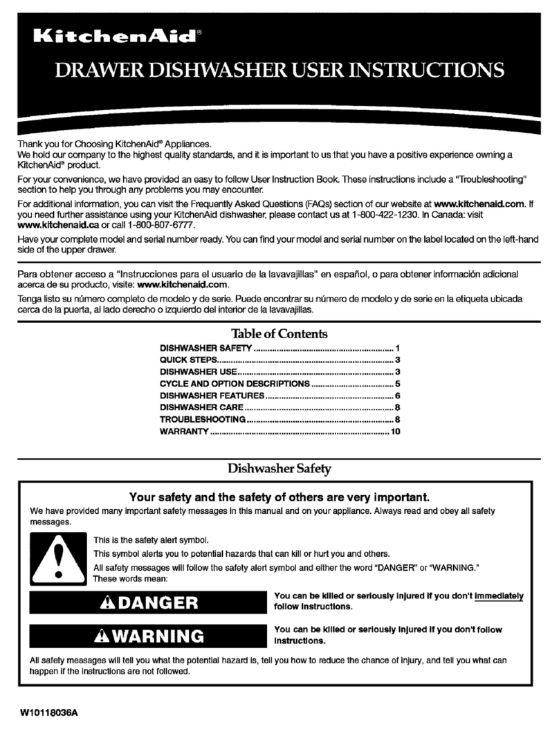 KitchenAid KUDD03DTPA10 User manual