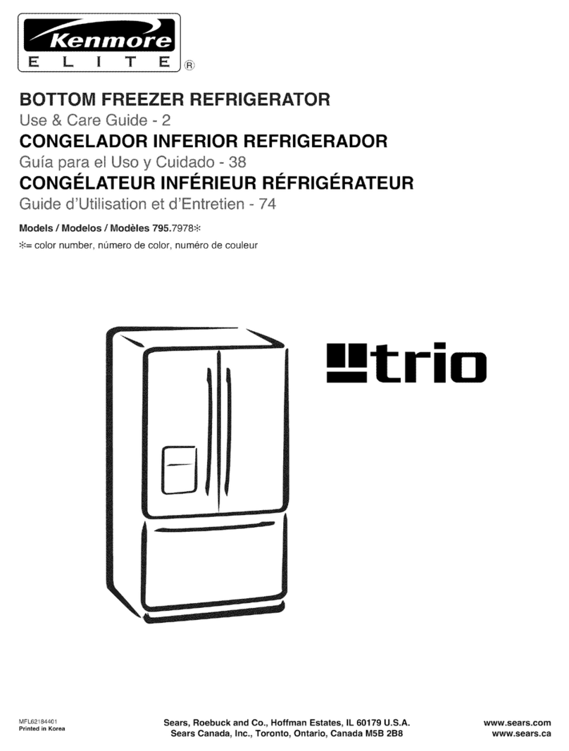 Kenmore trio 795.7978 Series Use & care guide