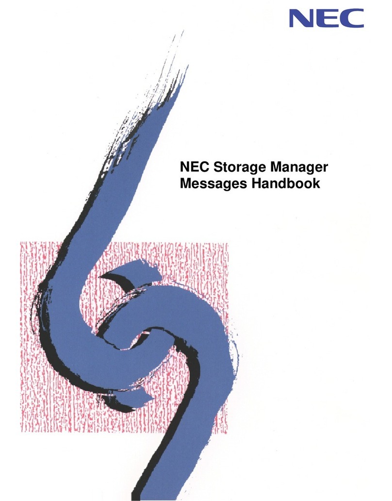 NEC Storage Manager Messages User manual