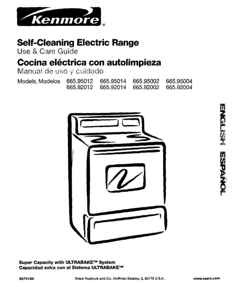 Kenmore 665.95012 Use & care guide