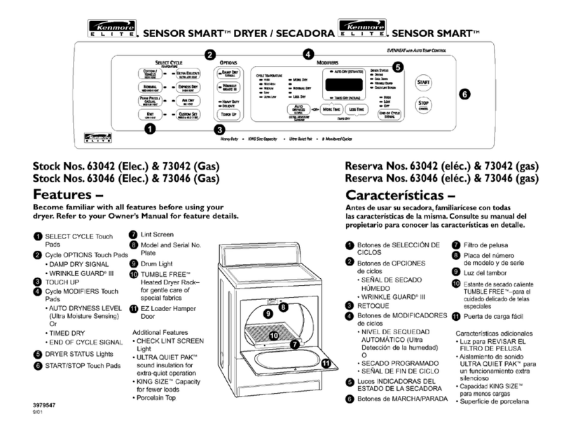 Kenmore 11063042101 Features & benefits