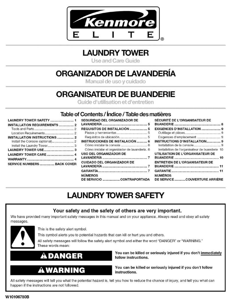 Kenmore ELITE 11010036600 Use and care guide