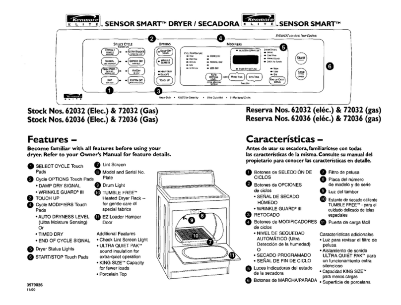 Kenmore 11062036100 Owner's manual