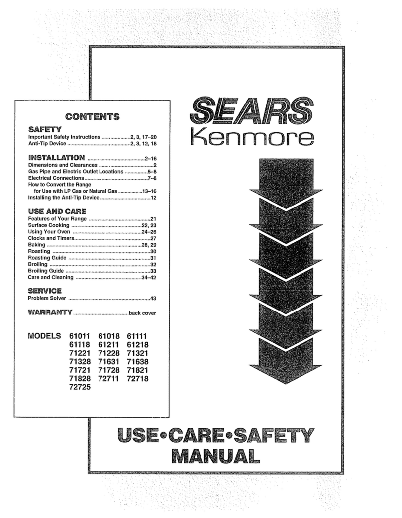 Kenmore 61011 Use Installation instructions