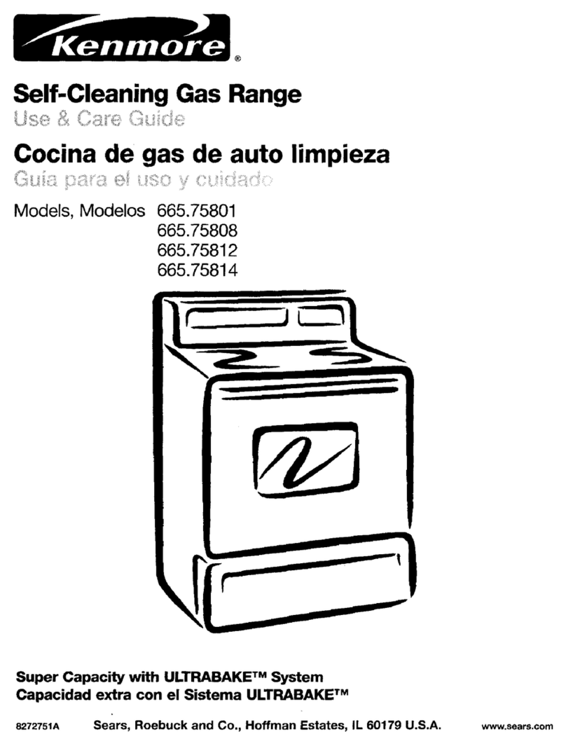 Kenmore 665.75801 User manual