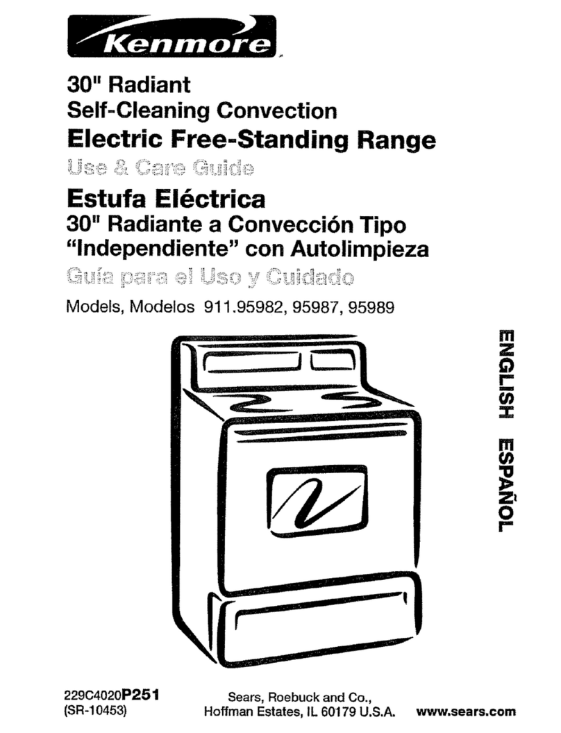 Kenmore 911.95989 Use & care guide