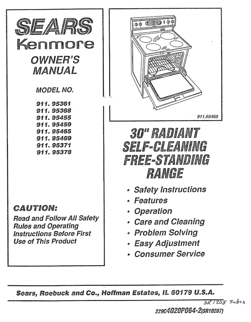 Kenmore 911.95361 User manual