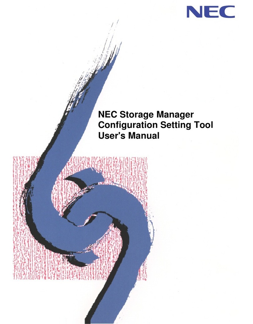 NEC Storage Manager Configuration Setting User manual