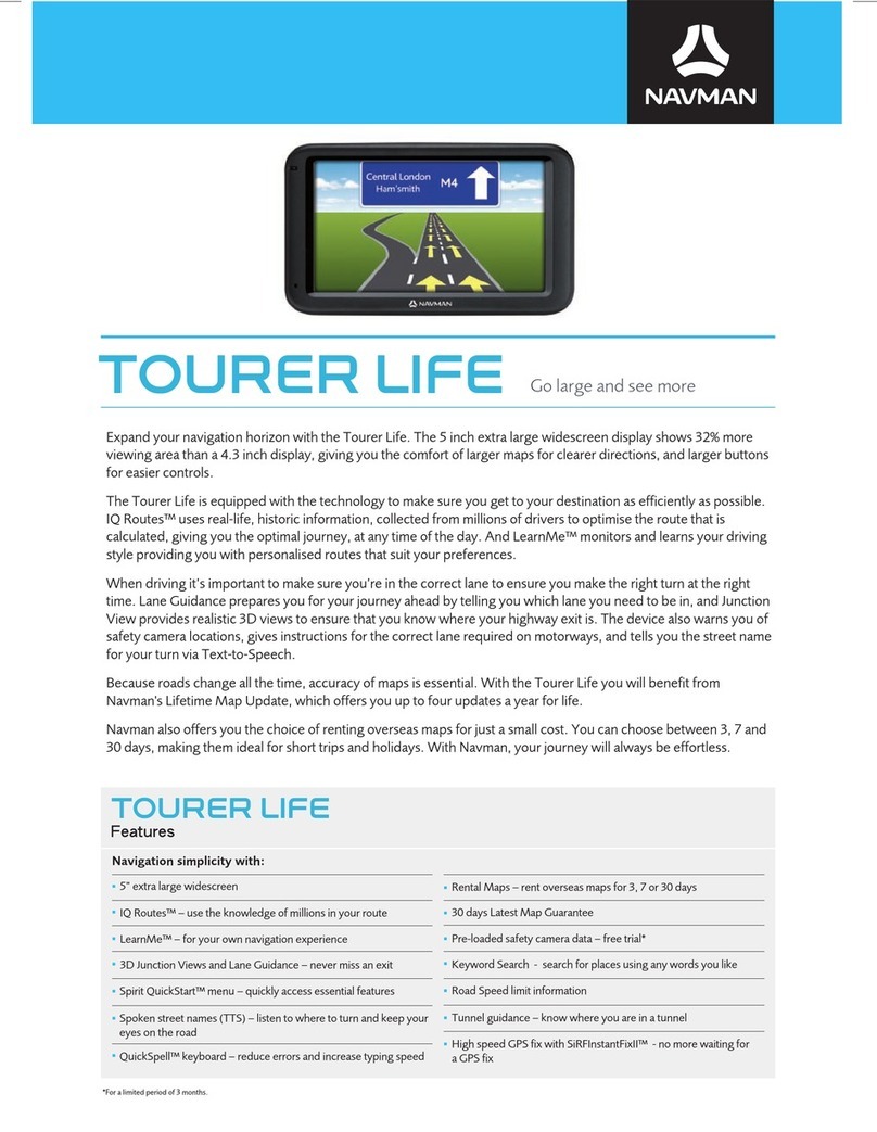 Navman TOURER LIFE User manual