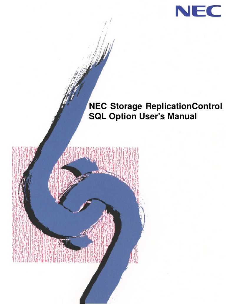 NEC Storage ReplicationControl SQL Option User manual